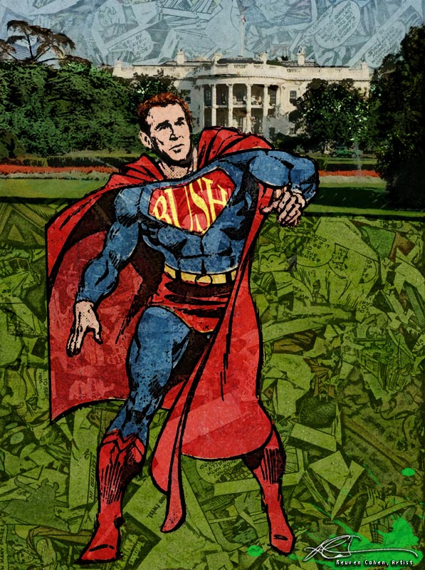 George Bush as Superman