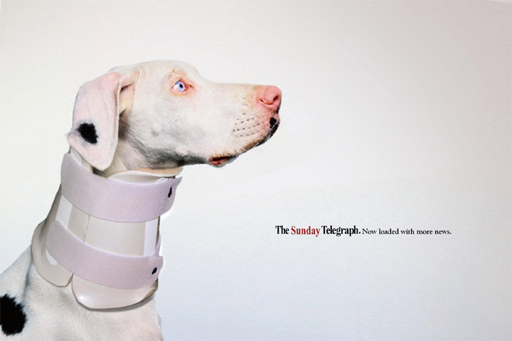 Ad for The Sunday Telegraph. Copy reads: The Sunday Telegraph. Now loaded with more news.