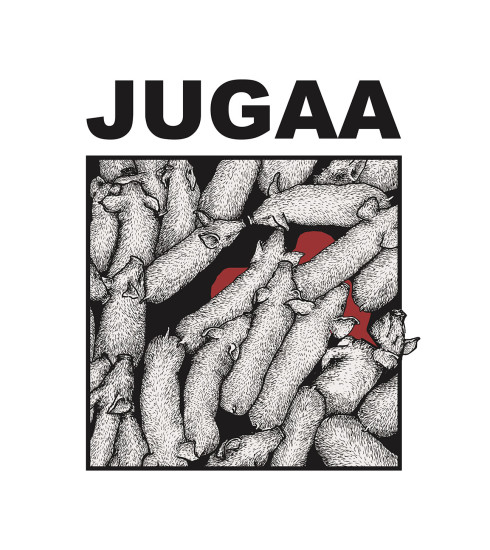 T-shirt design for Jugaa, a metallic hardcore band from Kathmandu, NP. The artwork is based on the sacrificial ritual held every five years at the Gadhimai Temple in southern Nepal. 